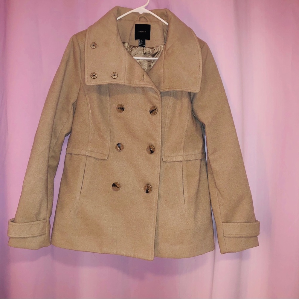 Tan pea coat (FOREVER 21)